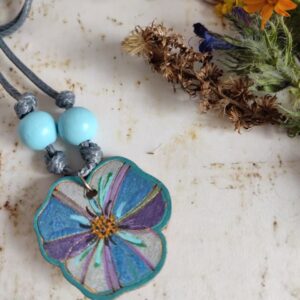 Colgante madera pintado a mano