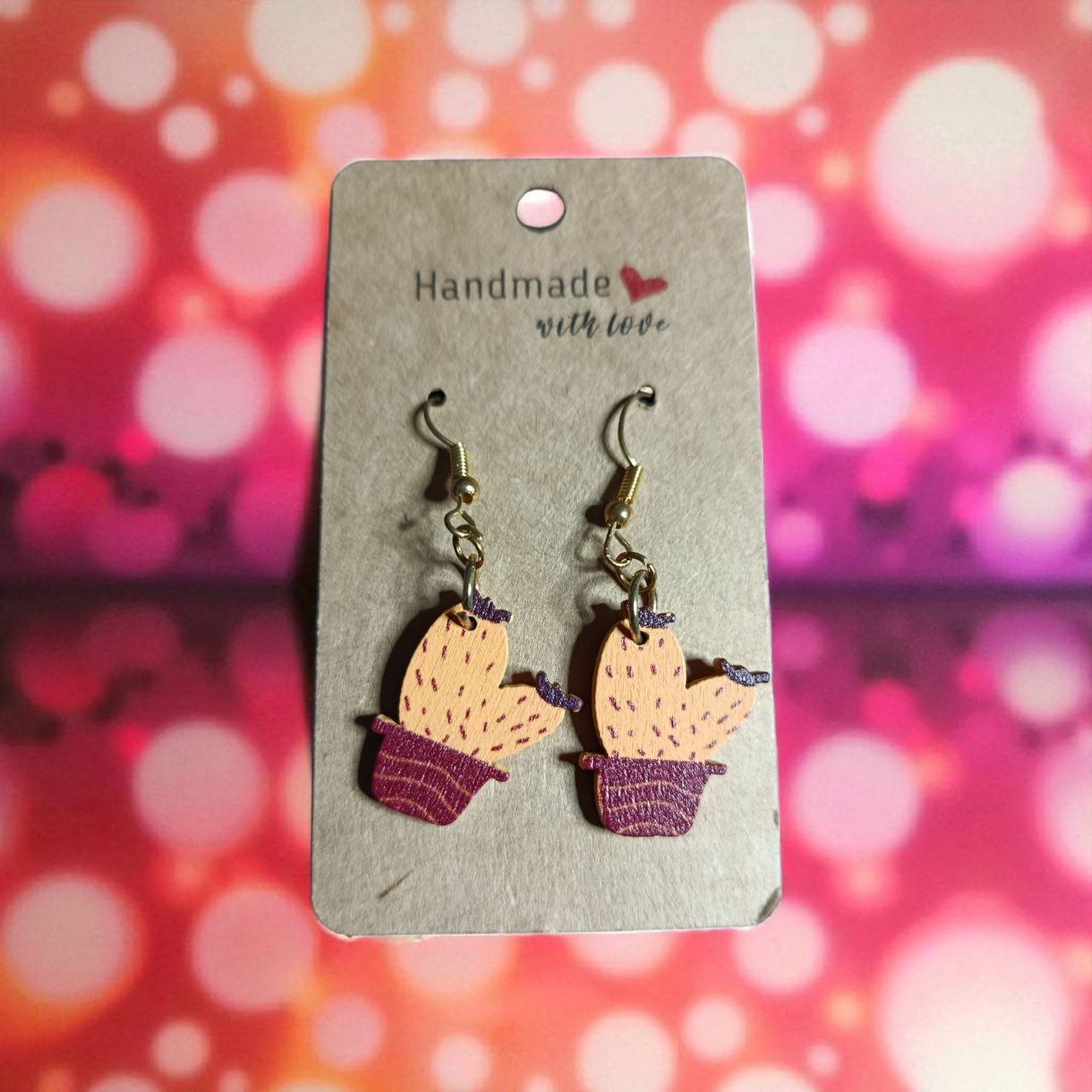 Pendientes Modelo Cactus con detalles