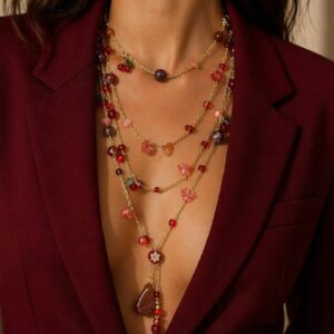 Detalles del collar Modelo Red Garden